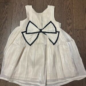 H&M Cream Kids Dress with Bow size 2T